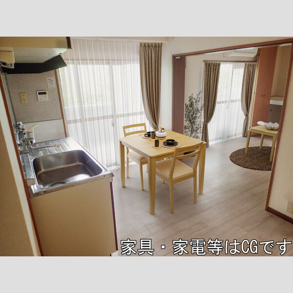 居室・リビング (家具/家電はCGです)