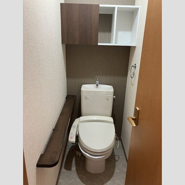 トイレ (収納棚・カウンター新規設置)