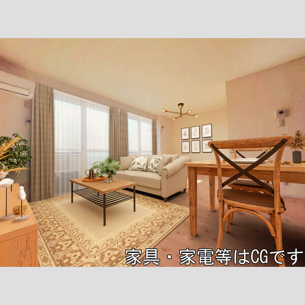 居室・リビング (家具‧家電はCGです)