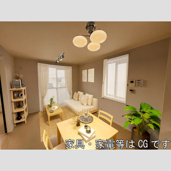 居室・リビング (家具/家電はCGです)