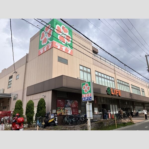 現地周辺 (ライフ下山手店(447m))