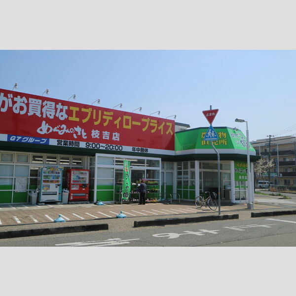 現地周辺 (めぐみの郷&激安スーパーめぐみのさと枝吉店(613m))