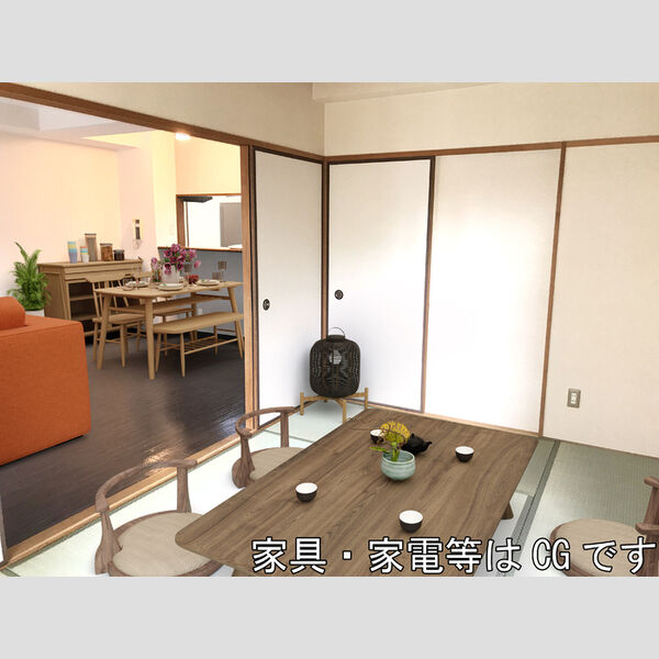 居室・リビング (家具‧家電はCGです)