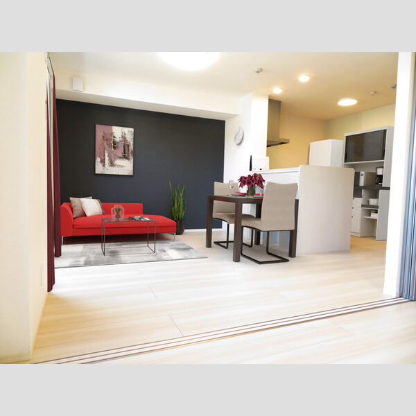 居室・リビング (LDK※家具家電はイメージです。実際には設置されておりません。)