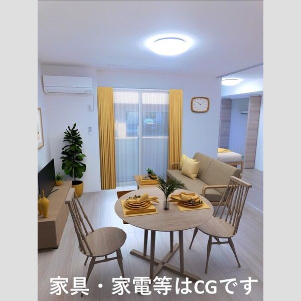 居室・リビング (※家具家電はイメージです。実際には設置されておりません。)