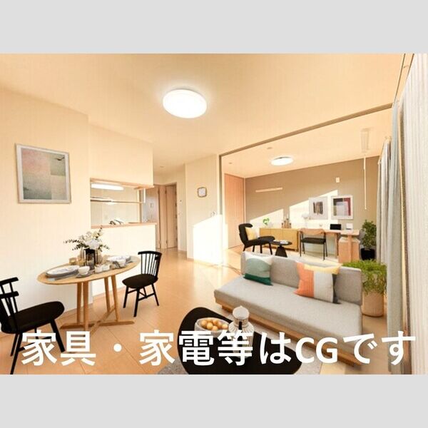 居室・リビング (※家具家電はイメージです。実際には設置されておりません。)