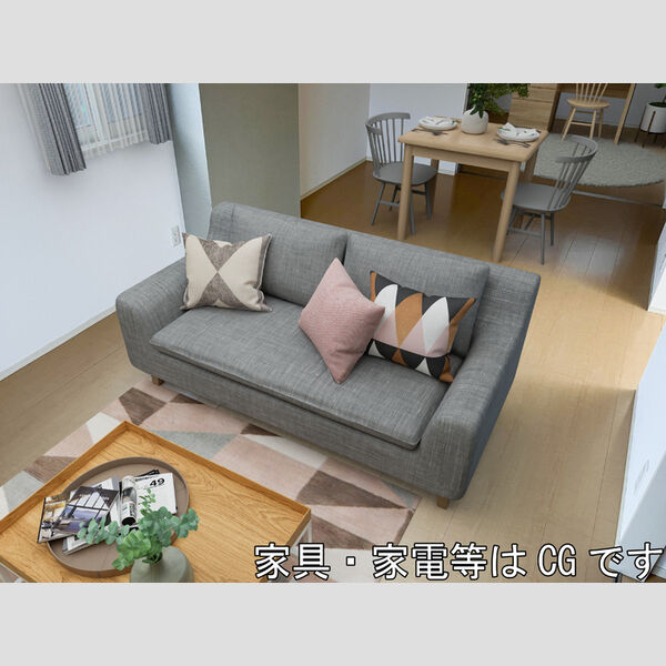 居室・リビング (LDK11.6帖・洋室4.5帖※家具家電はCGです。実際には設置されていません。)