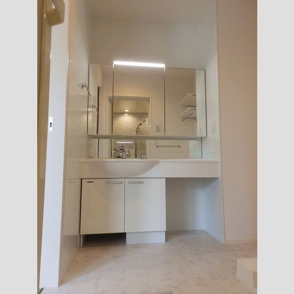 洗面所 (ワイドカウンター洗面(3面鏡))