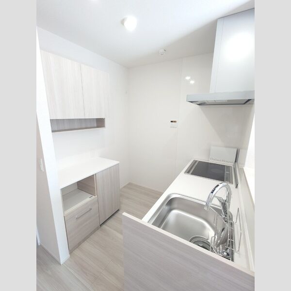 キッチン (作り付け収納棚/対面カウンターシステムキッチン(IHクッキングヒーター))