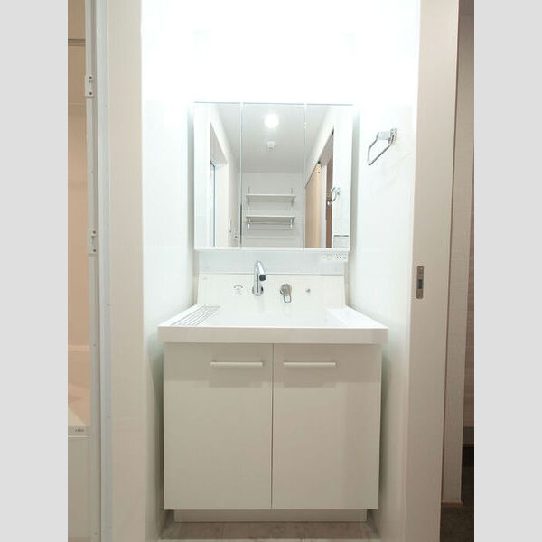 洗面所 (3面鏡キャビネット付き洗面台)