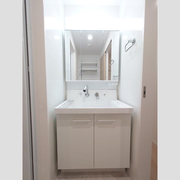 洗面所 (3面鏡キャビネット付き洗面台)