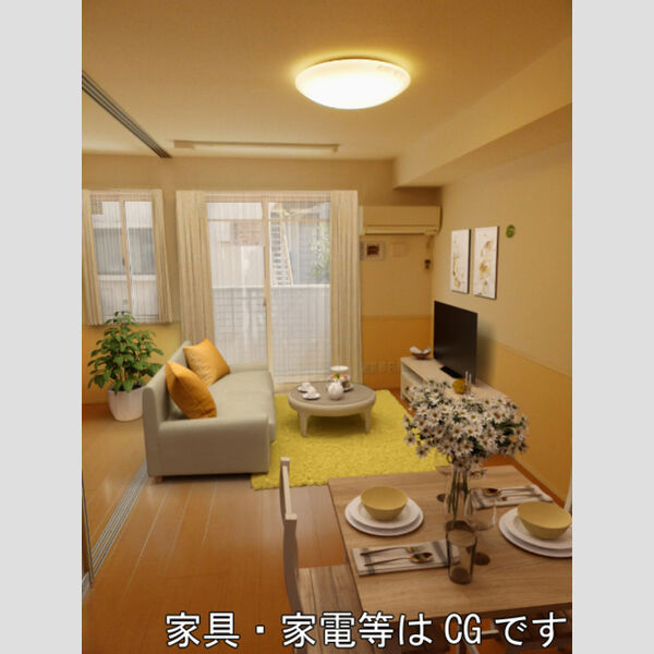 居室・リビング (家具‧家電はCGです)