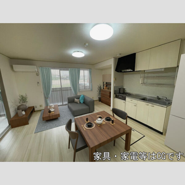 居室・リビング (家具/家電はCGです)