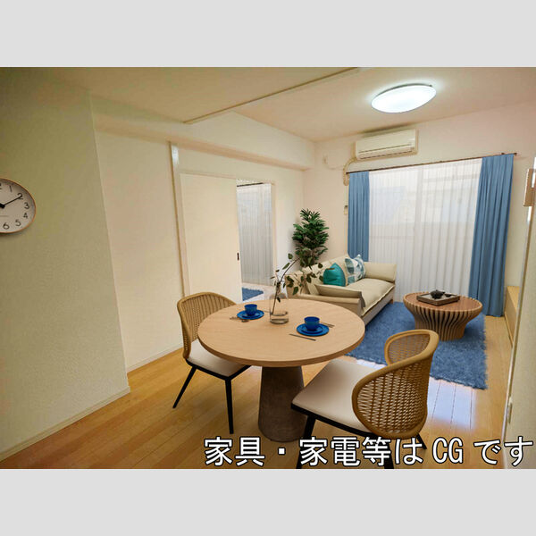 居室・リビング (家具‧家電はCGです)