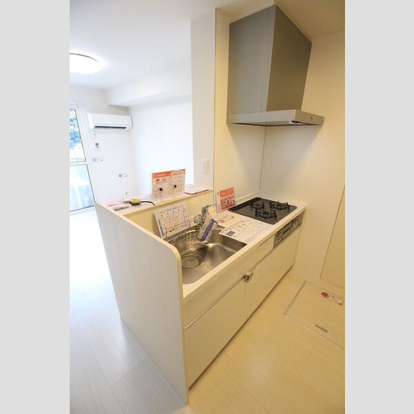 キッチン (対面式システムキッチン　グリル付き3口コンロ)