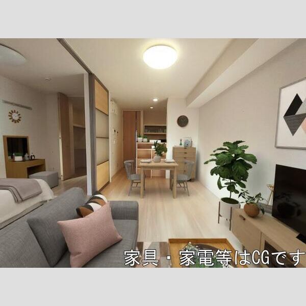 居室・リビング (※家具家電はイメージです。実際には設置されておりません。)