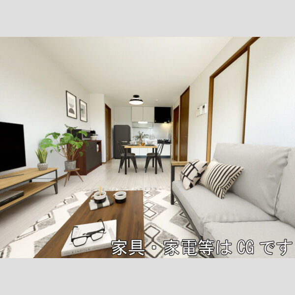 居室・リビング (家具・家電はCGです)