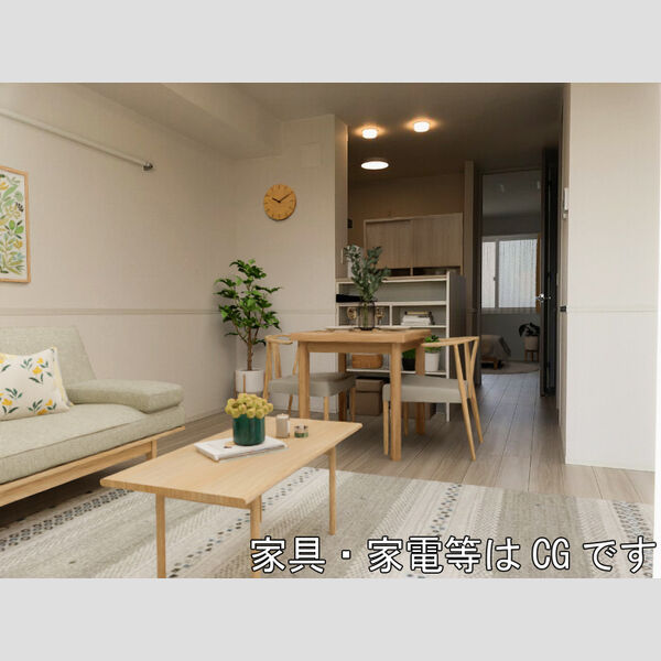 居室・リビング (家具‧家電はCGです)