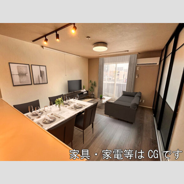 居室・リビング (家具・家電等はCGです)