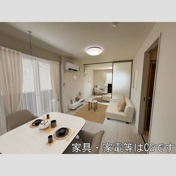 居室・リビング (家具‧家電はCGです)