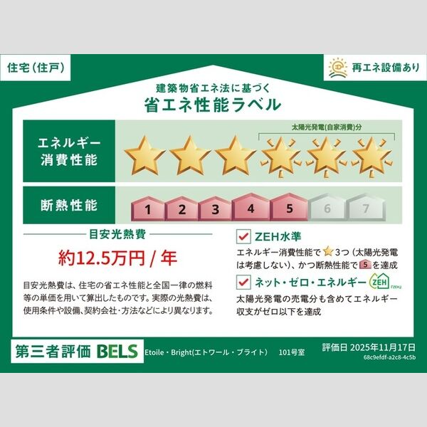 その他 (省エネ性能ラベル(101号室　住戸))