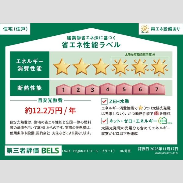 その他 (省エネ性能ラベル(202号室 住戸))
