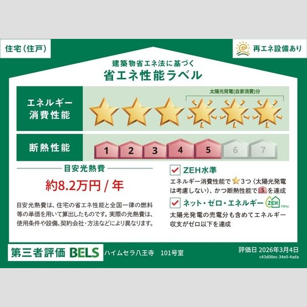 その他 (省エネ性能ラベル(101号室 住戸))