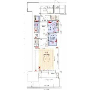 エステムプラザ心斎橋イースト4ブランディアの間取り図