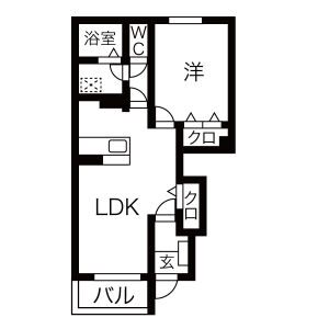 グロースハイツ新石切Iの間取り図