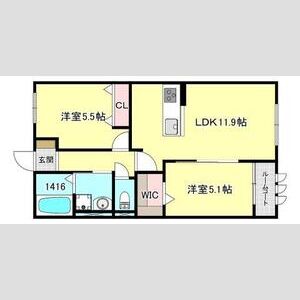 アズーロ垂水Iの間取り図