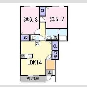 ルノール白浜Iの間取り図
