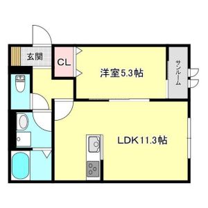 ハイム ルーエI (北棟)の間取り図