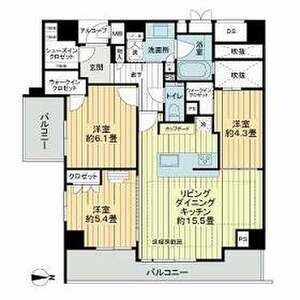 パラドール御所西グランデの間取り図