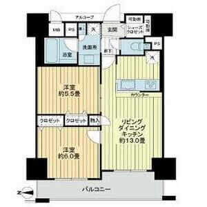 プレサンスロジェ四条大宮駅前の間取り図