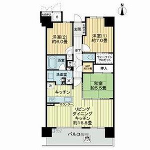 ライオンズ南千里佐竹台グランハート スカイヴィラの間取り図