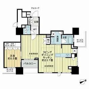 プラウドタワー梅田豊崎の間取り図