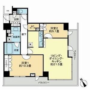 ザ・パークハウス神戸タワーの間取り図