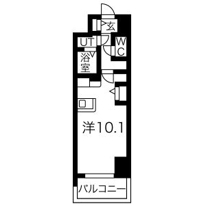 MELDIA CREST TAPP 難波WESTの間取り図