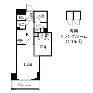 ブランズ大阪松屋町の間取り図