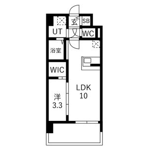 メルディア大阪EASTワールドアイの間取り図
