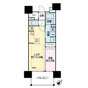 レーベン長岡天神CRESISTの間取り図