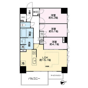 レーベン姫路本町の間取り図