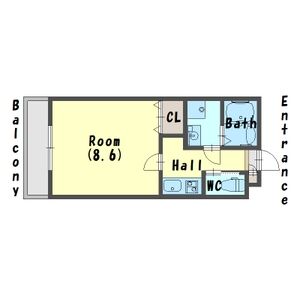 エステイトE桂川A棟の間取り図