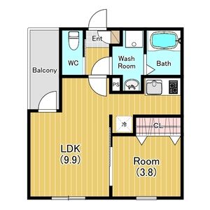 ジーメゾン東本町エルカーサの間取り図