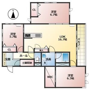 La prosperite太秦の間取り図