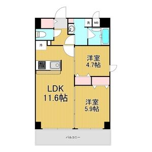 レジデンシア都島アイラの間取り図
