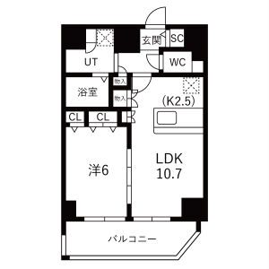 アドバンス大阪城レガーレの間取り図