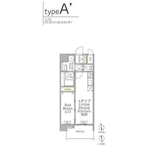 アプリーレ阿波座南の間取り図