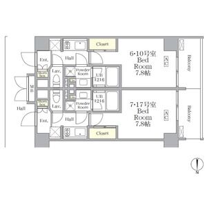 THE MUTUAL 江坂の間取り図