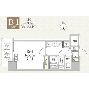 アドバンス大阪城ベレッツァの間取り図